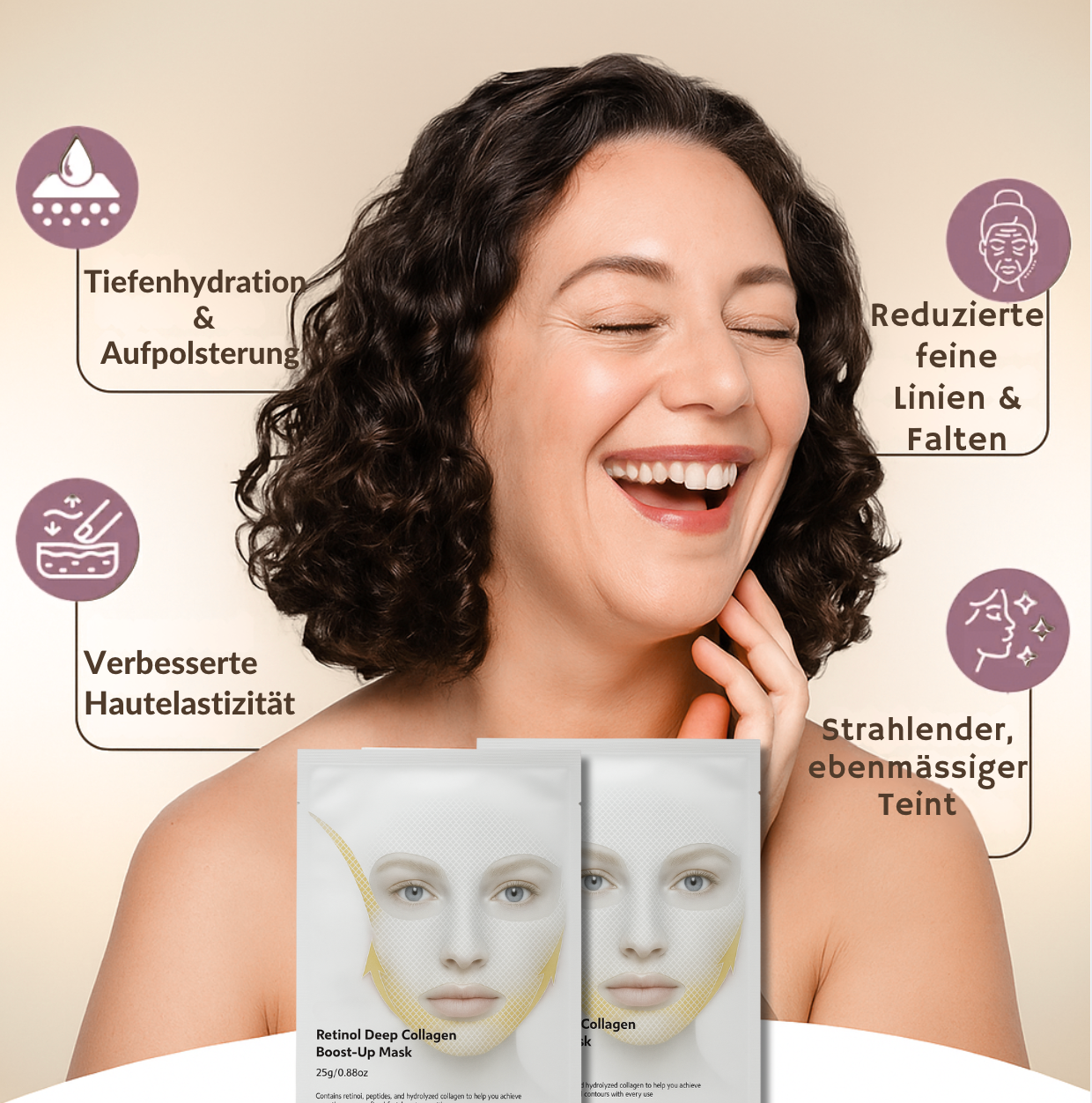 Retinol & Kollagen Deep Mask (4x Stück)