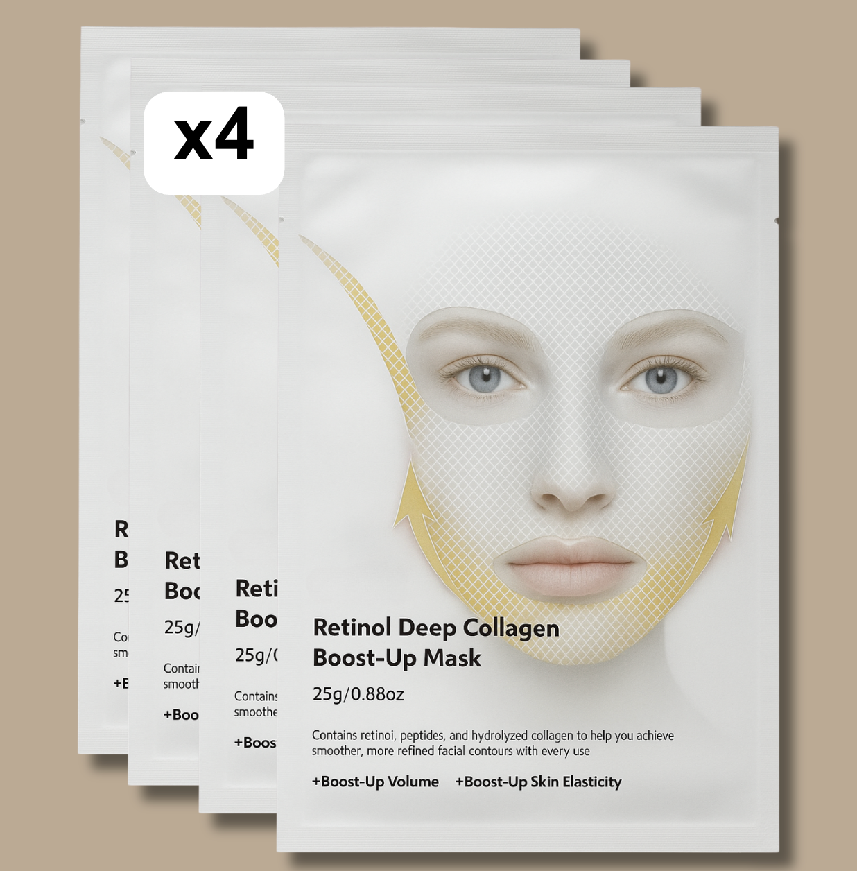 Retinol & Kollagen Deep Mask (4x Stück)
