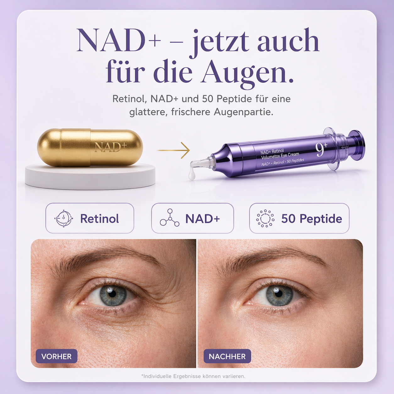 No.9 NAD+Retinol+Peptide Augencreme